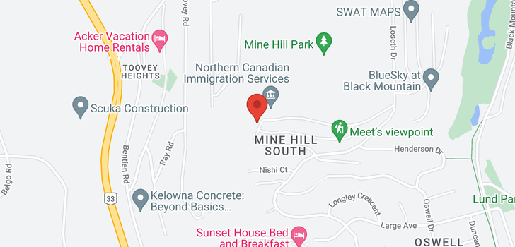 map of 1342 Mine Hill Drive